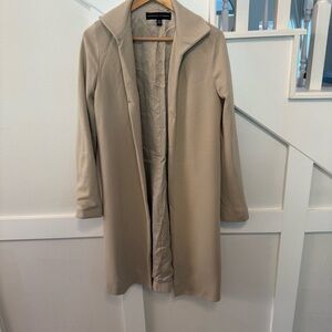 Adrienne Vittadini Tan Long Coat size 8